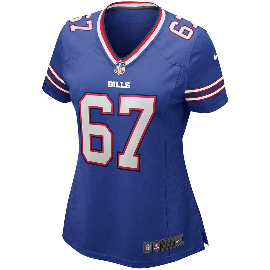 Zennovawear Kent Hull Buffalo Bills Women's Game Retired Player Jersey - Royal