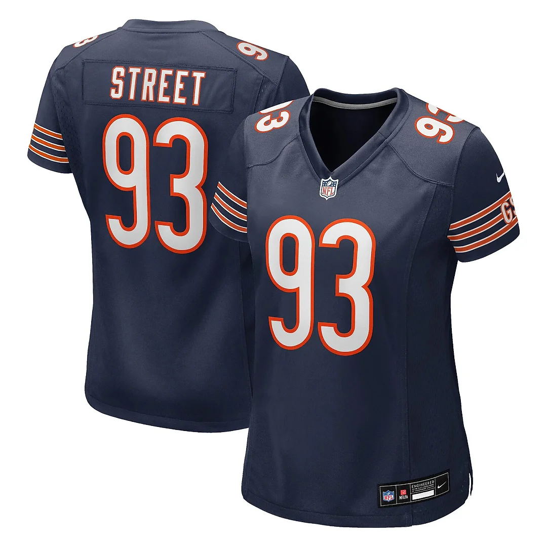 Zennovawear Kentavius Street Chicago Bears Women's Team Game Jersey - Navy