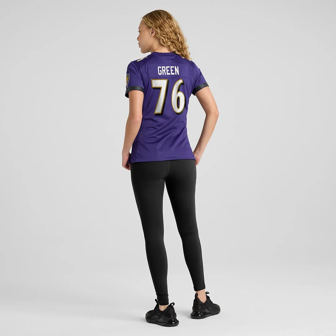 Zennovawear Kenyon Green Baltimore Ravens Women's Team Game Jersey - Purple