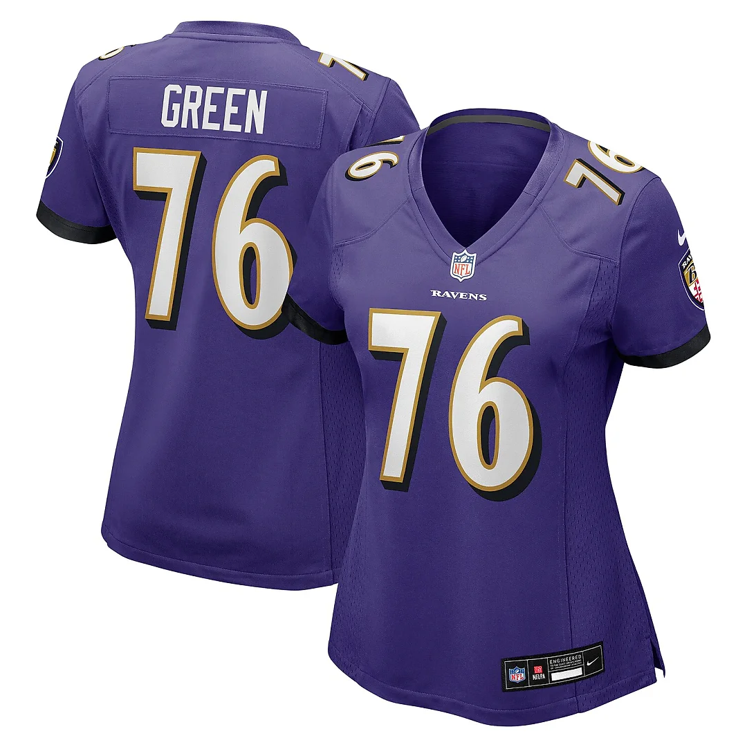 Zennovawear Kenyon Green Baltimore Ravens Women's Team Game Jersey - Purple