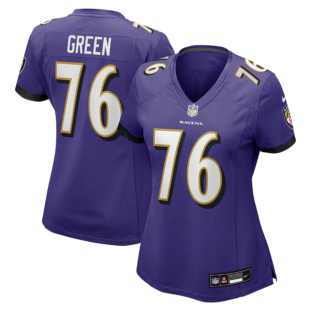 Zennovawear Kenyon Green Baltimore Ravens Women's Team Game Jersey - Purple