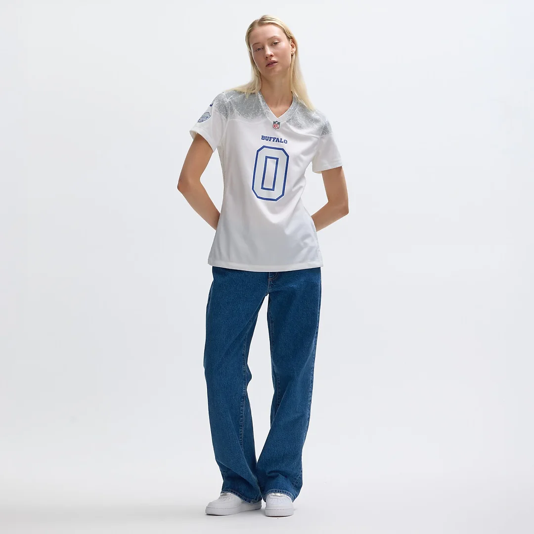 Zennovawear Keon Coleman Buffalo Bills Women's 2025 Rivalries Collection Game Jersey - White