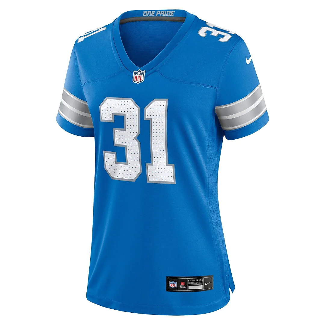 Zennovawear Kerby Joseph Detroit Lions Women's Team Game Jersey - Blue