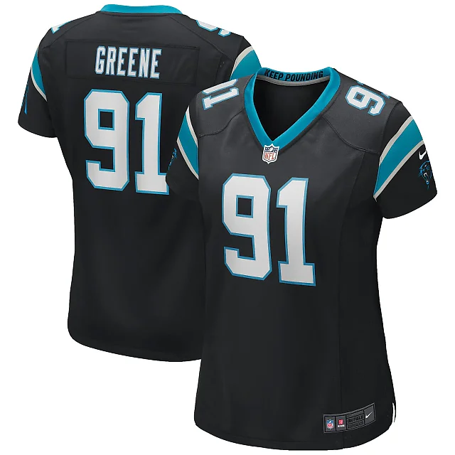 Zennovawear Kevin Greene Carolina Panthers Women's Game Retired Player Jersey - Black