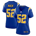 Zennovawear Khalil Mack Los Angeles Chargers Women's Alternate Game Jersey - Royal