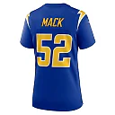 Zennovawear Khalil Mack Los Angeles Chargers Women's Alternate Game Jersey - Royal