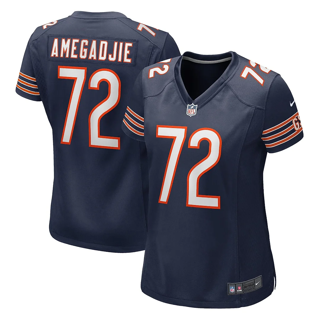 Zennovawear Kiran Amegadjie Chicago Bears Women's Game Jersey - Navy