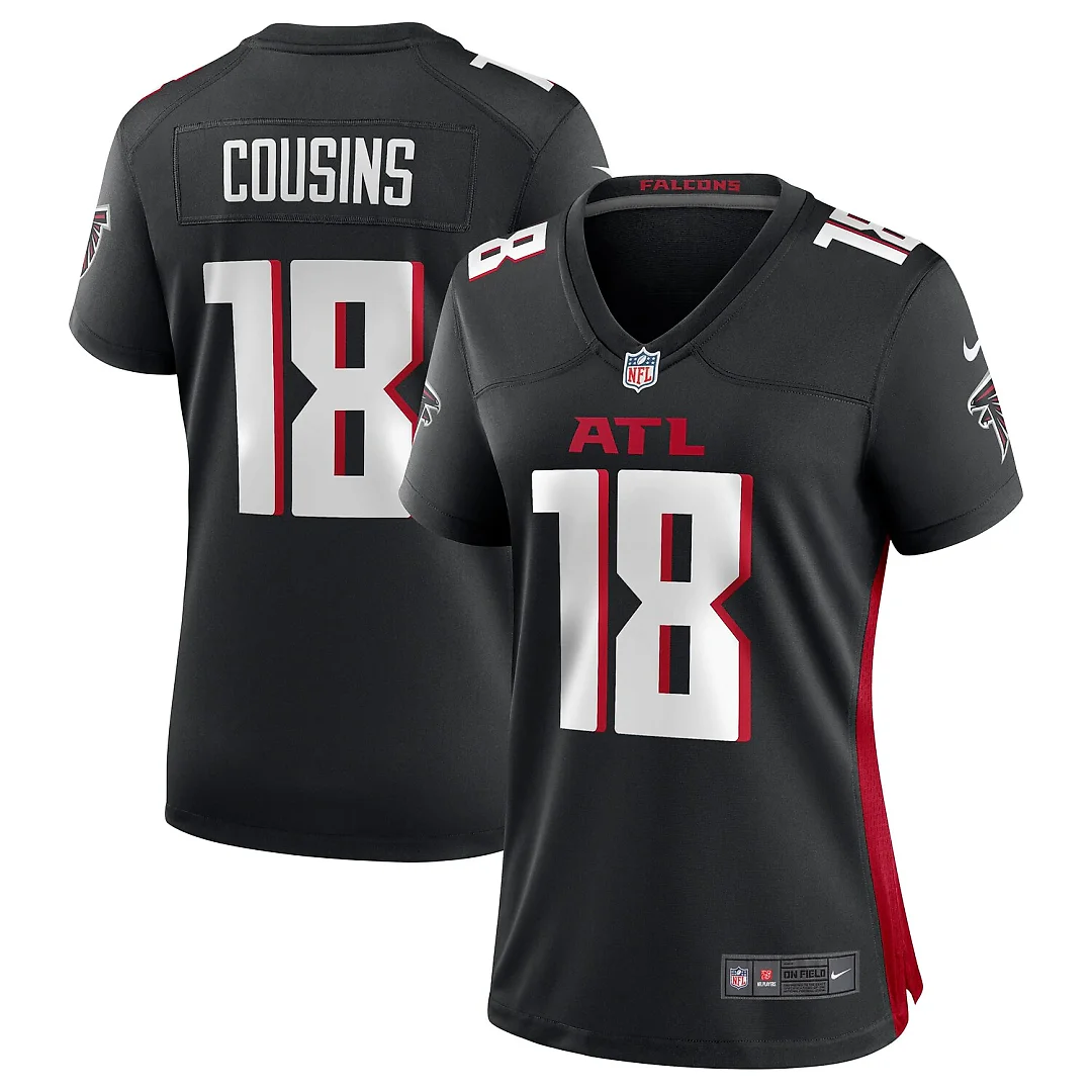 Zennovawear Kirk Cousins Atlanta Falcons Women's Game Player Jersey - Black