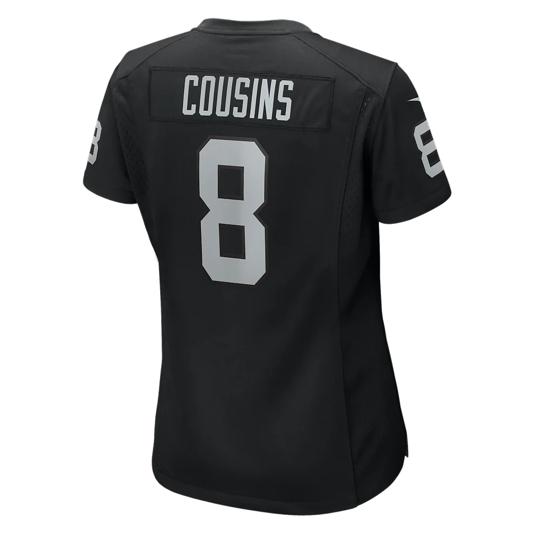 Zennovawear Kirk Cousins Las Vegas Raiders Women's Team Game Jersey - Black