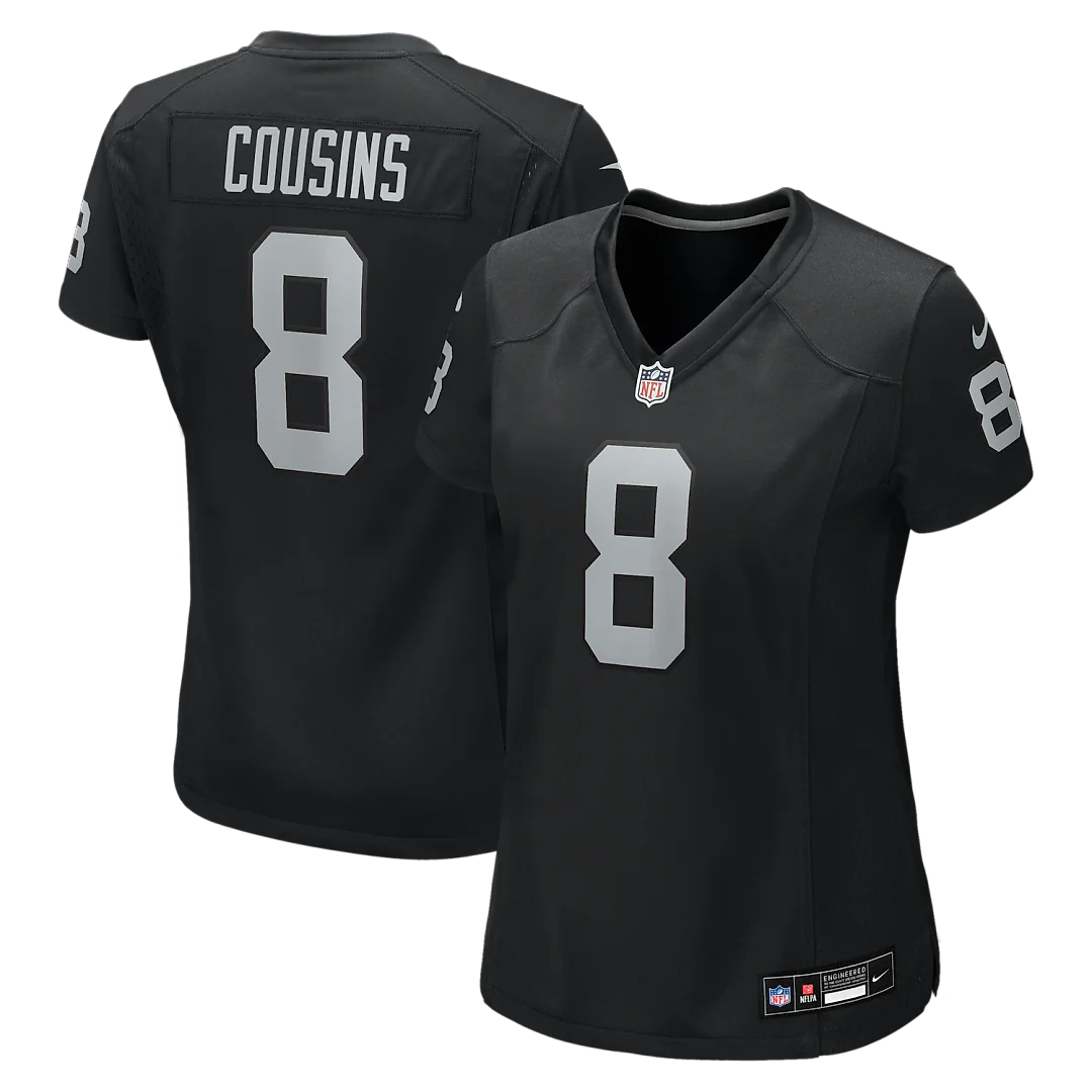 Zennovawear Kirk Cousins Las Vegas Raiders Women's Team Game Jersey - Black