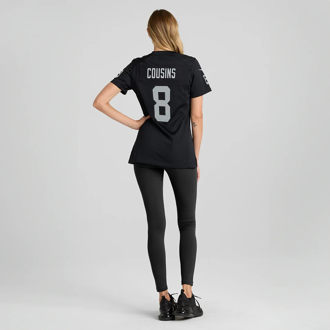 Zennovawear Kirk Cousins Las Vegas Raiders Women's Team Game Jersey - Black