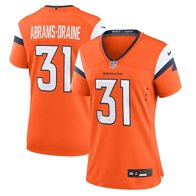 Zennovawear Kris Abrams-Draine Denver Broncos Women's Team Game Jersey - Orange