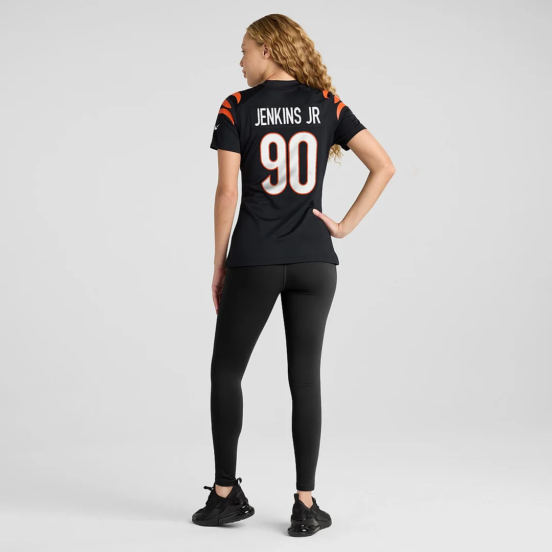 Zennovawear Kris Jenkins Jr. Cincinnati Bengals Women's Game Jersey - Black