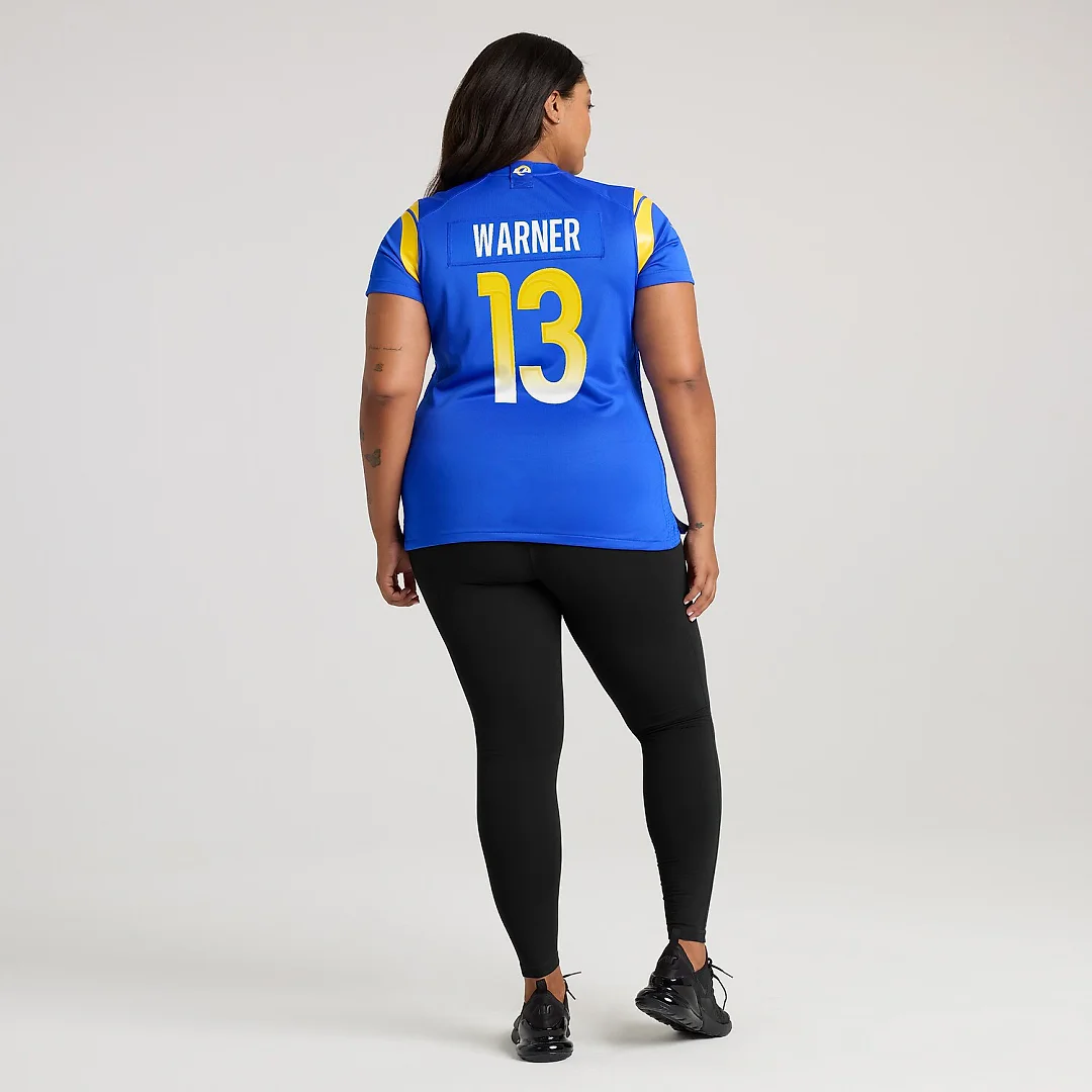 Zennovawear Kurt Warner Los Angeles Rams Women's Game Retired Player Jersey - Royal