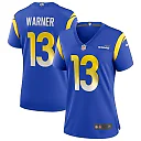 Zennovawear Kurt Warner Los Angeles Rams Women's Game Retired Player Jersey - Royal