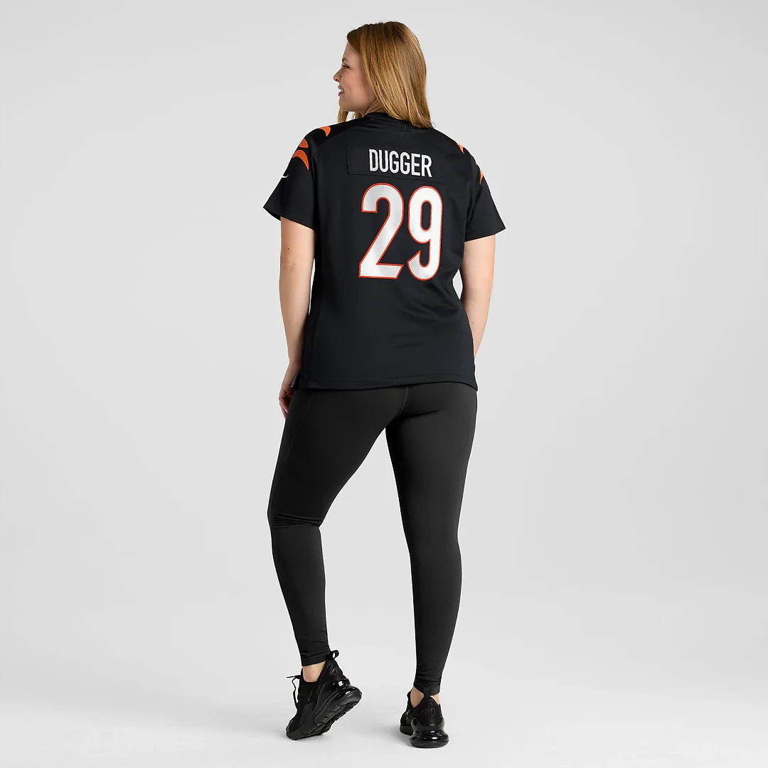 Zennovawear Kyle Dugger Cincinnati Bengals Women's Team Game Jersey - Black