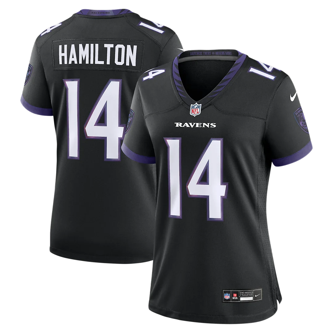 Zennovawear Kyle Hamilton Baltimore Ravens Women's Alternate Game Jersey - Black