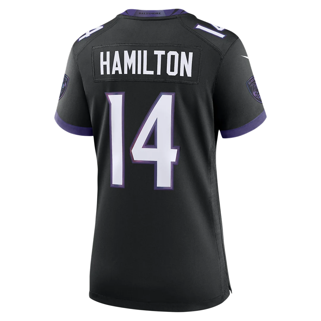 Zennovawear Kyle Hamilton Baltimore Ravens Women's Alternate Game Jersey - Black