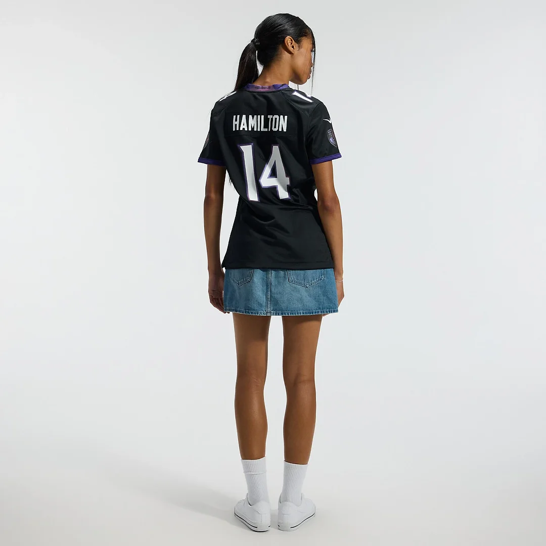 Zennovawear Kyle Hamilton Baltimore Ravens Women's Alternate Game Jersey - Black