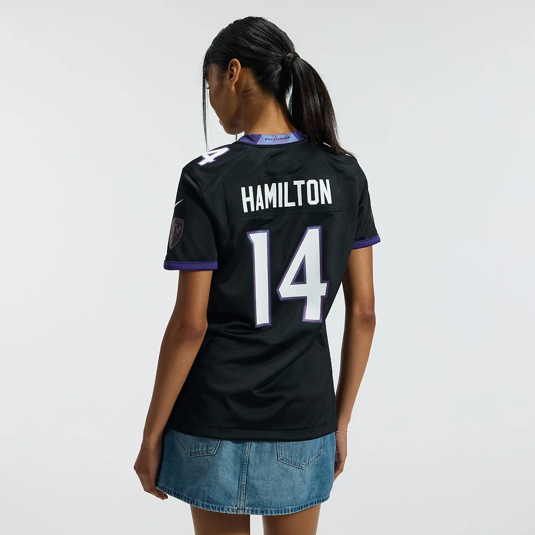 Zennovawear Kyle Hamilton Baltimore Ravens Women's Alternate Game Jersey - Black