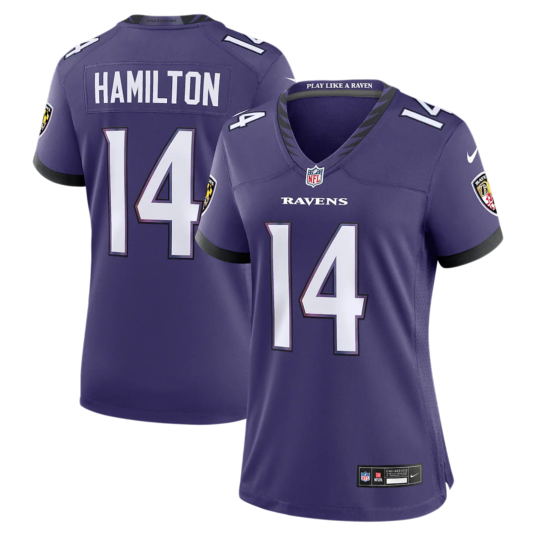 Zennovawear Kyle Hamilton Baltimore Ravens Women's Team Game Jersey - Purple