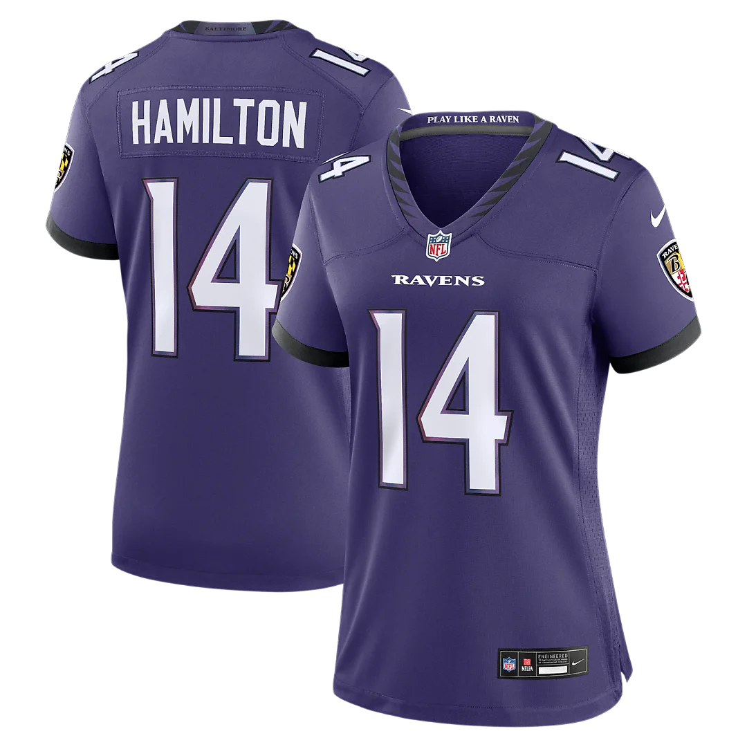 Zennovawear Kyle Hamilton Baltimore Ravens Women's Team Game Jersey - Purple