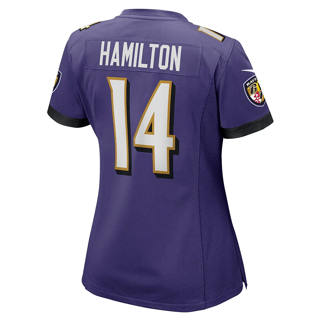 Zennovawear Kyle Hamilton Baltimore Ravens Women's Player Game Jersey - Purple