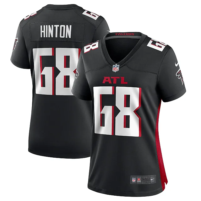 Zennovawear Kyle Hinton Atlanta Falcons Women's Team Game Jersey - Black
