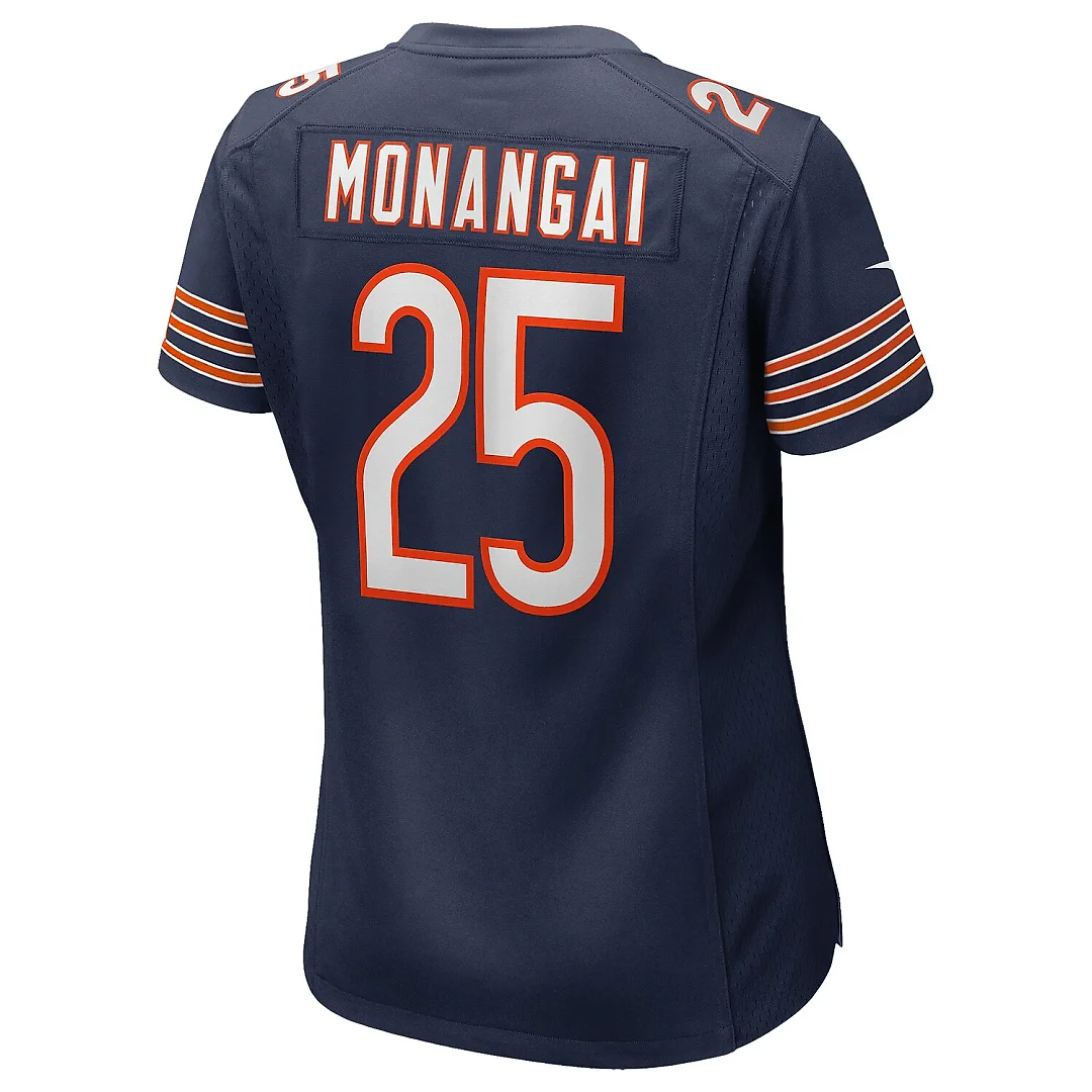 Zennovawear Kyle Monangai Chicago Bears Women's Team Game Jersey - Navy