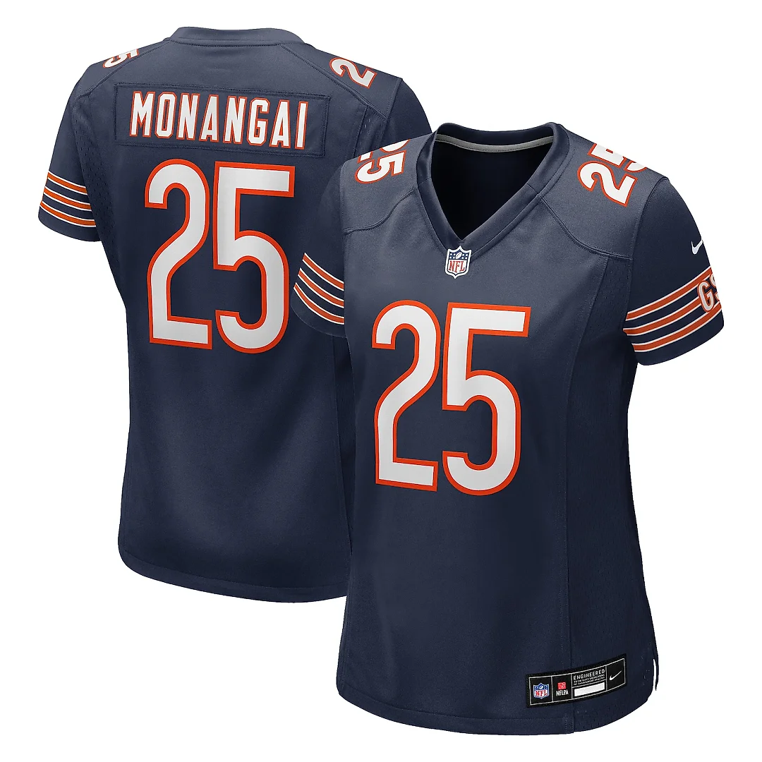 Zennovawear Kyle Monangai Chicago Bears Women's Team Game Jersey - Navy