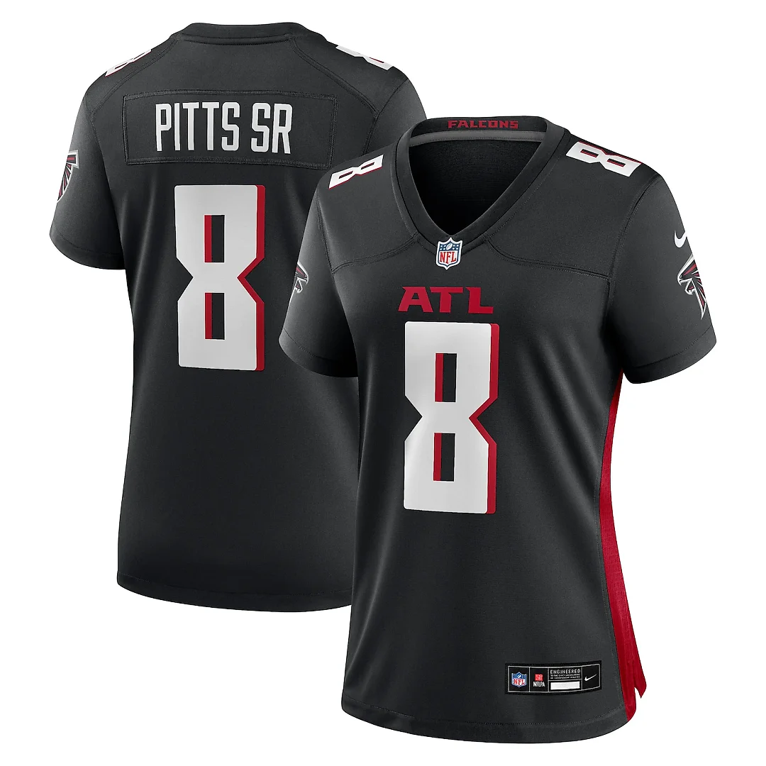 Zennovawear Kyle Pitts Sr. Atlanta Falcons Women's Game Jersey - Black