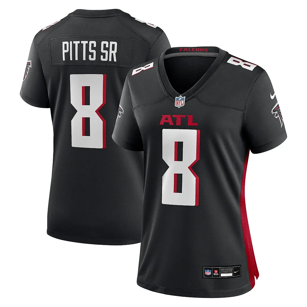 Zennovawear Kyle Pitts Sr. Atlanta Falcons Women's Game Jersey - Black