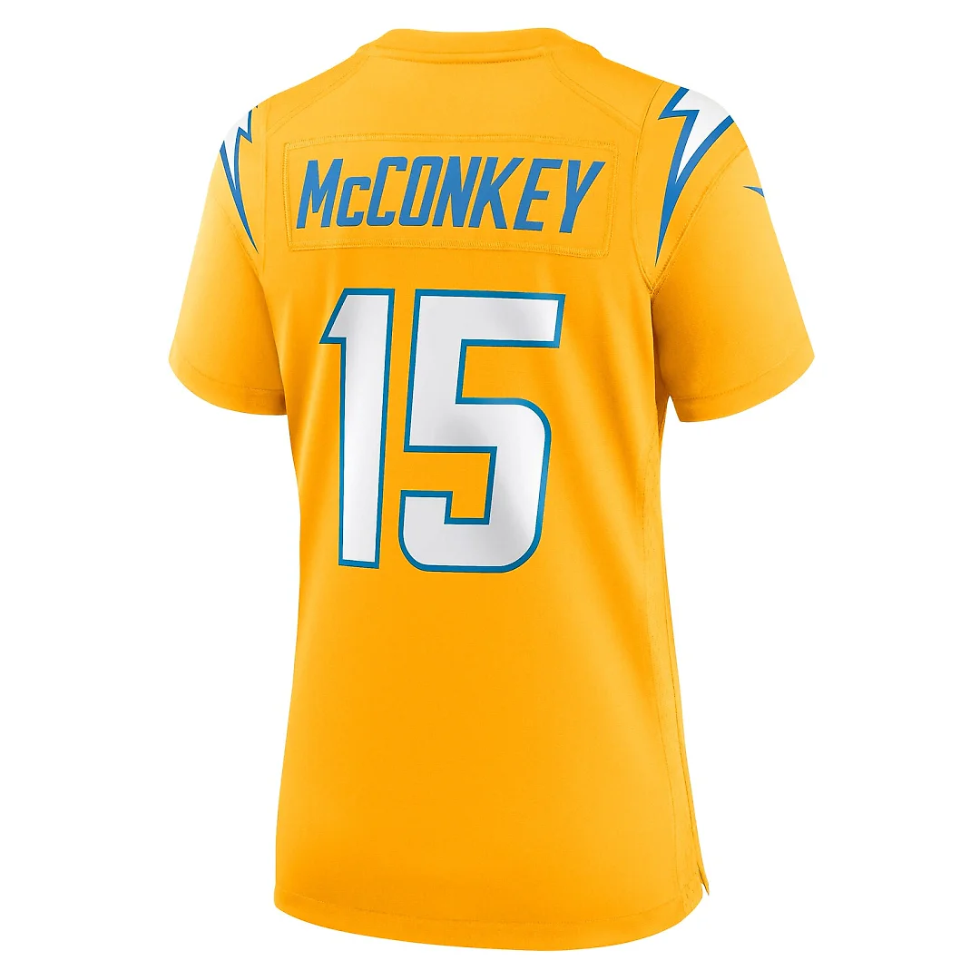 Zennovawear Ladd McConkey Los Angeles Chargers Women's Alternate Charger Power Game Jersey - Gold