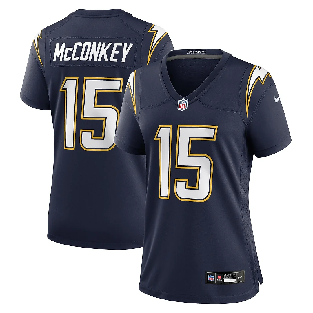 Zennovawear Ladd McConkey Los Angeles Chargers Women's Alternate Super Chargers Game Jersey - Navy