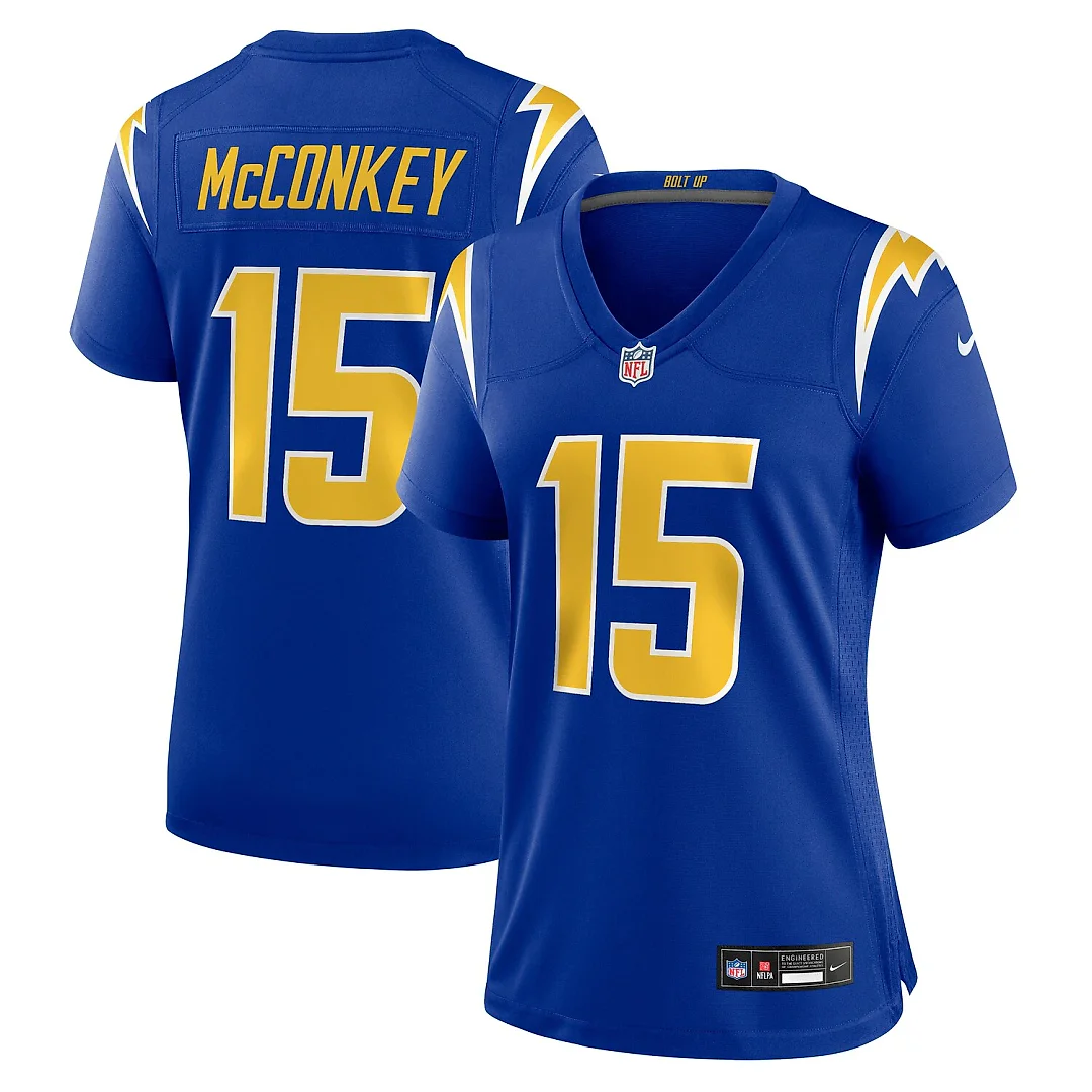 Zennovawear Ladd McConkey Los Angeles Chargers Women's Alternate Game Jersey - Royal