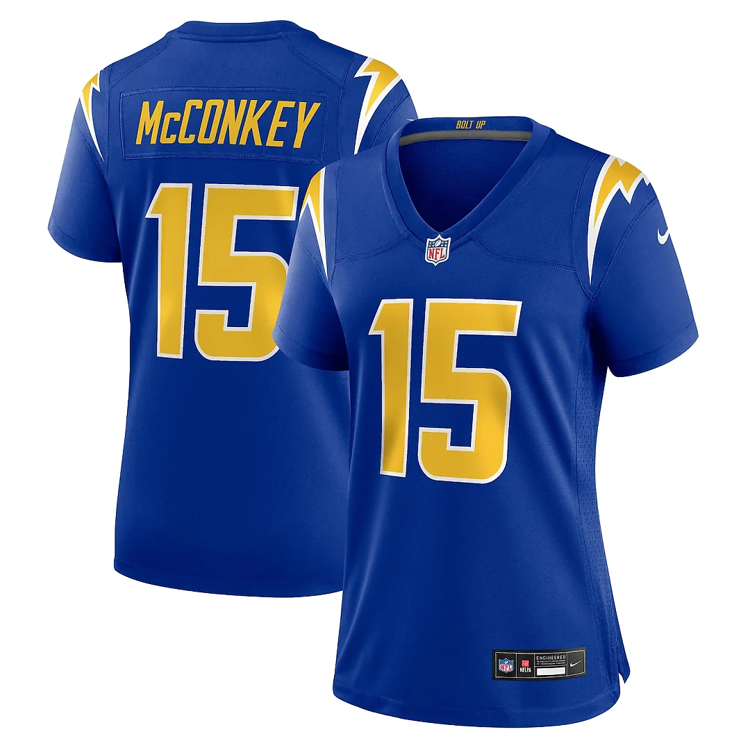 Zennovawear Ladd McConkey Los Angeles Chargers Women's Alternate Game Jersey - Royal