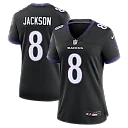 Zennovawear Lamar Jackson Baltimore Ravens Women's Alternate Game Jersey - Black