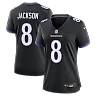 Zennovawear Lamar Jackson Baltimore Ravens Women's Alternate Game Jersey - Black