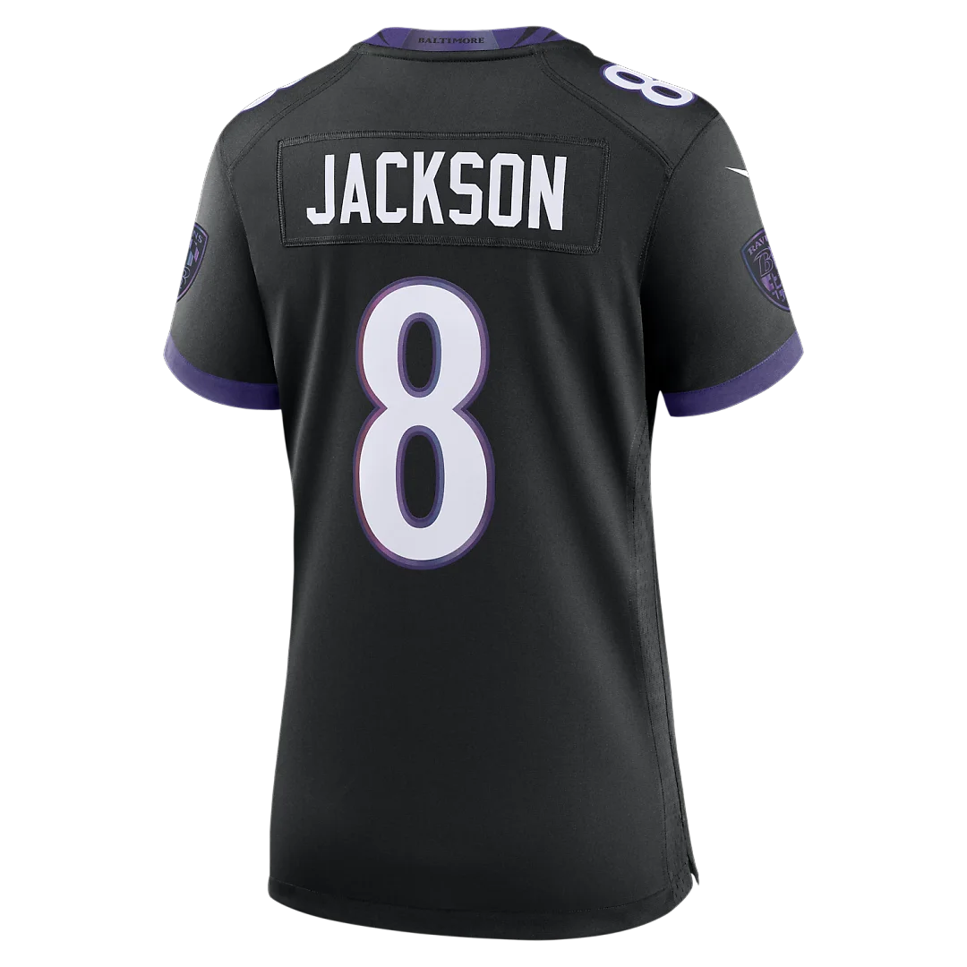 Zennovawear Lamar Jackson Baltimore Ravens Women's Alternate Game Jersey - Black