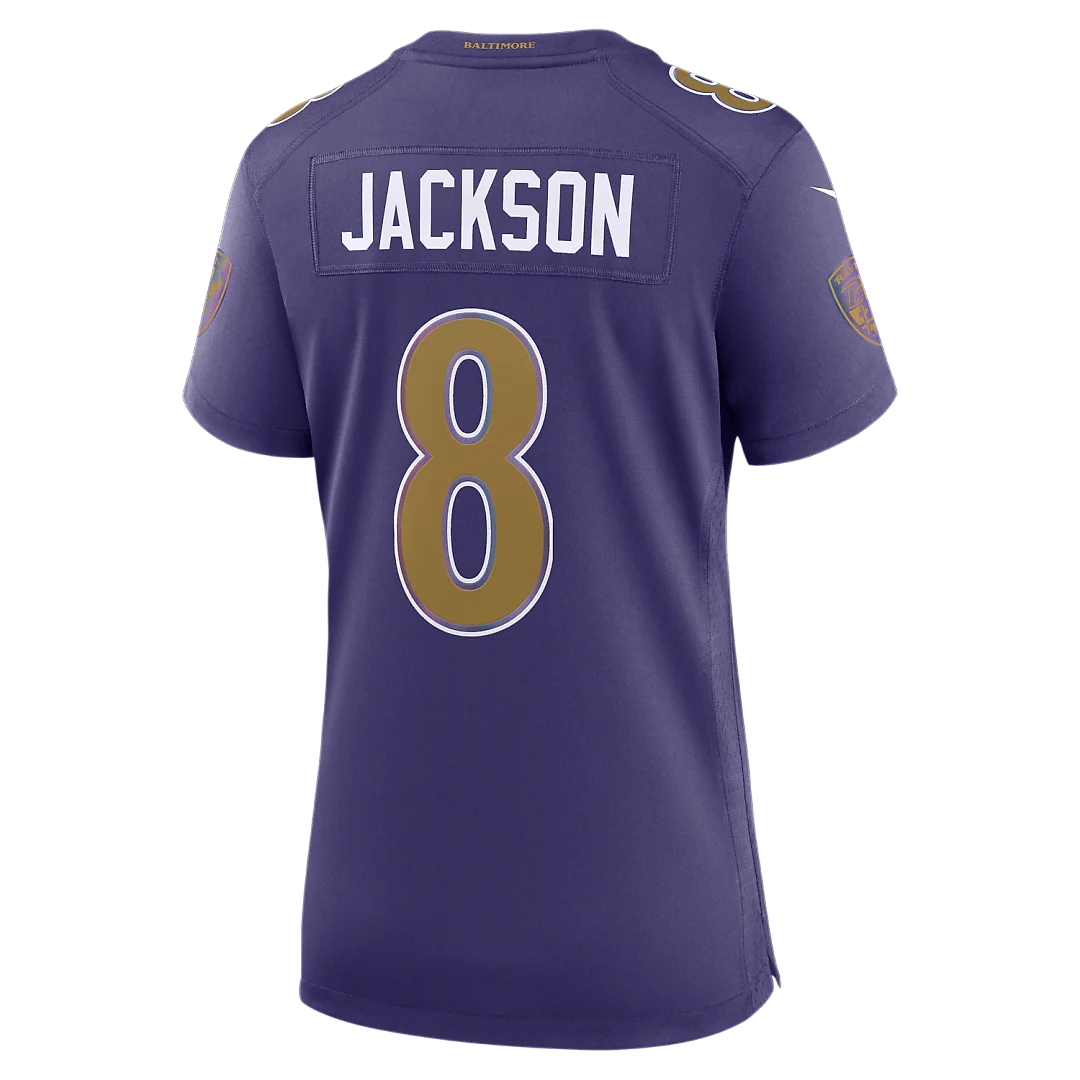 Zennovawear Lamar Jackson Baltimore Ravens Women's Alternate Game Jersey - Purple