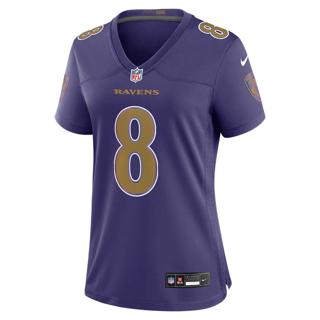 Zennovawear Lamar Jackson Baltimore Ravens Women's Alternate Game Jersey - Purple