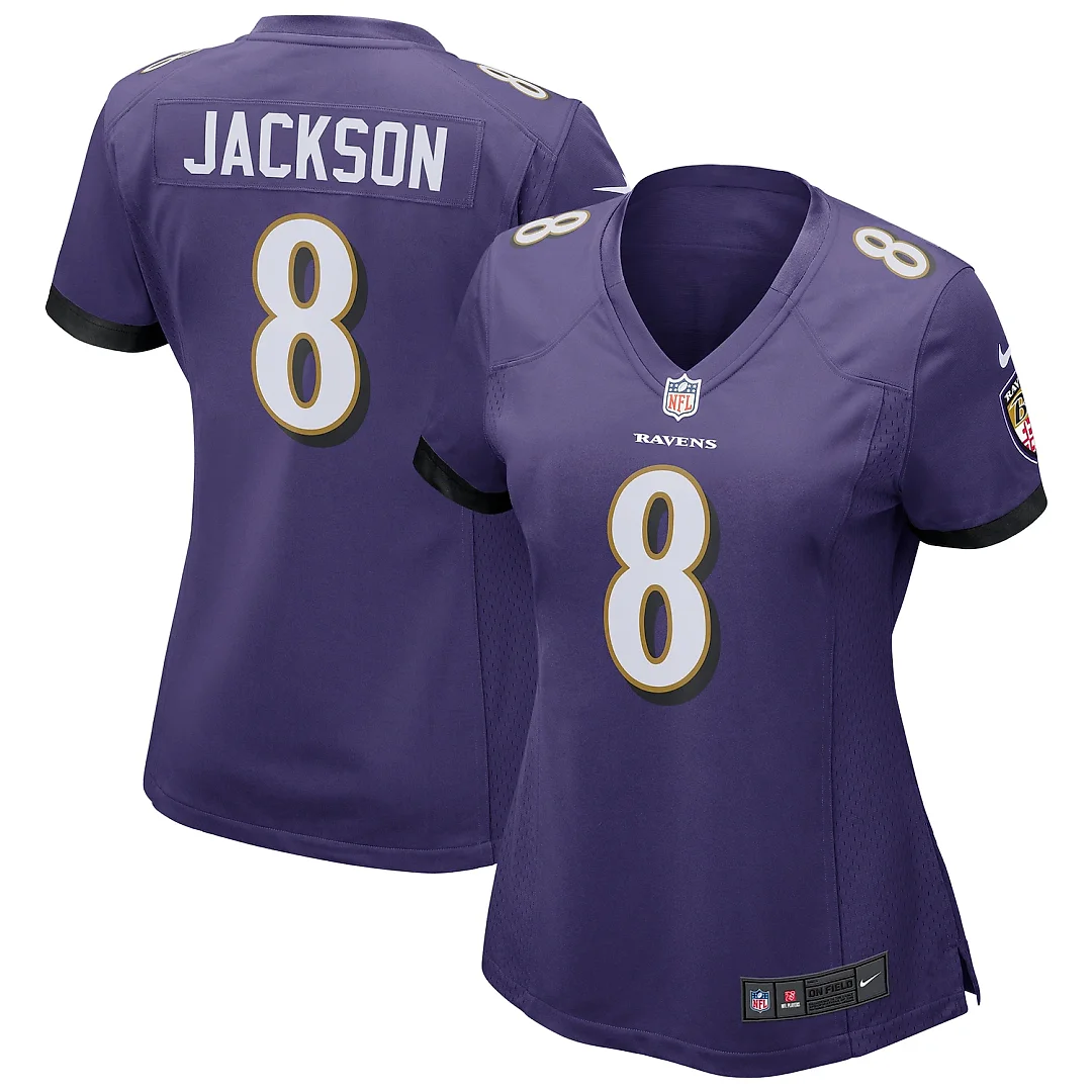 Zennovawear Lamar Jackson Baltimore Ravens Women's Game Jersey - Purple
