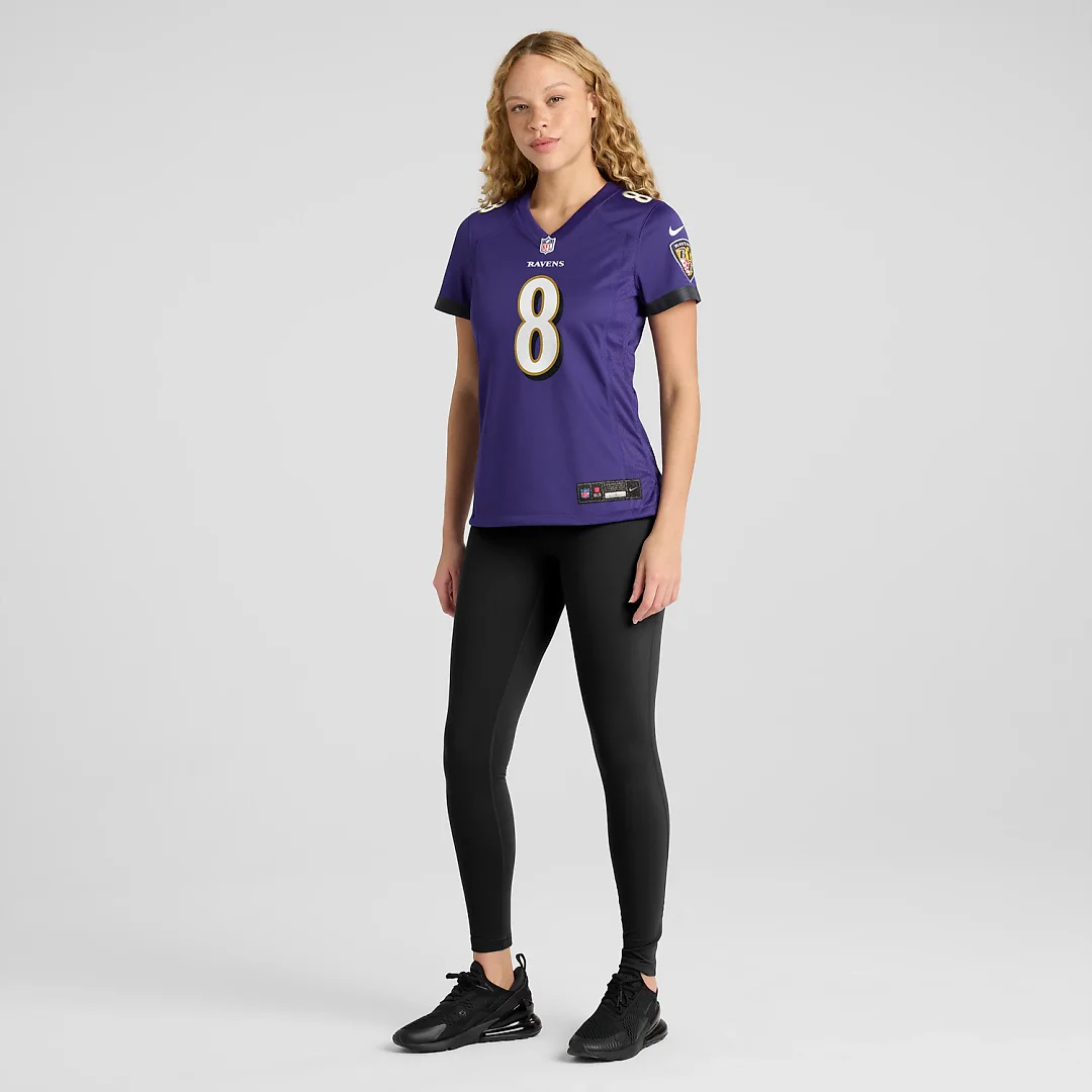 Zennovawear Lamar Jackson Baltimore Ravens Women's Game Jersey - Purple