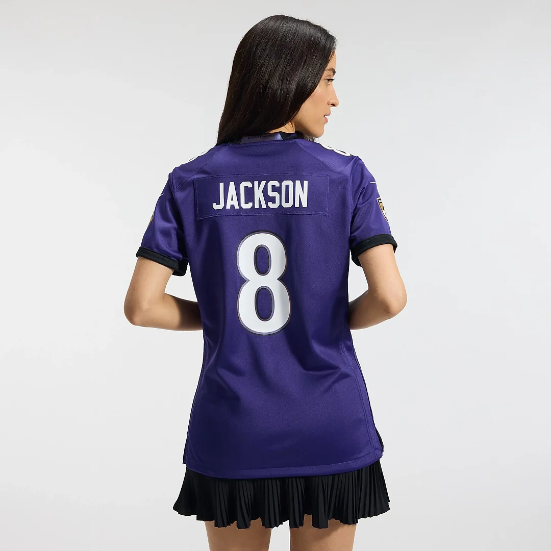 Zennovawear Lamar Jackson Baltimore Ravens Women's Team Game Jersey - Purple