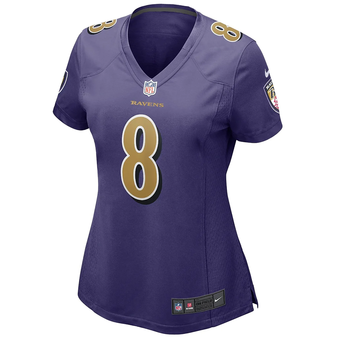 Zennovawear Lamar Jackson Baltimore Ravens Women's Alternate Game Player Jersey - Purple
