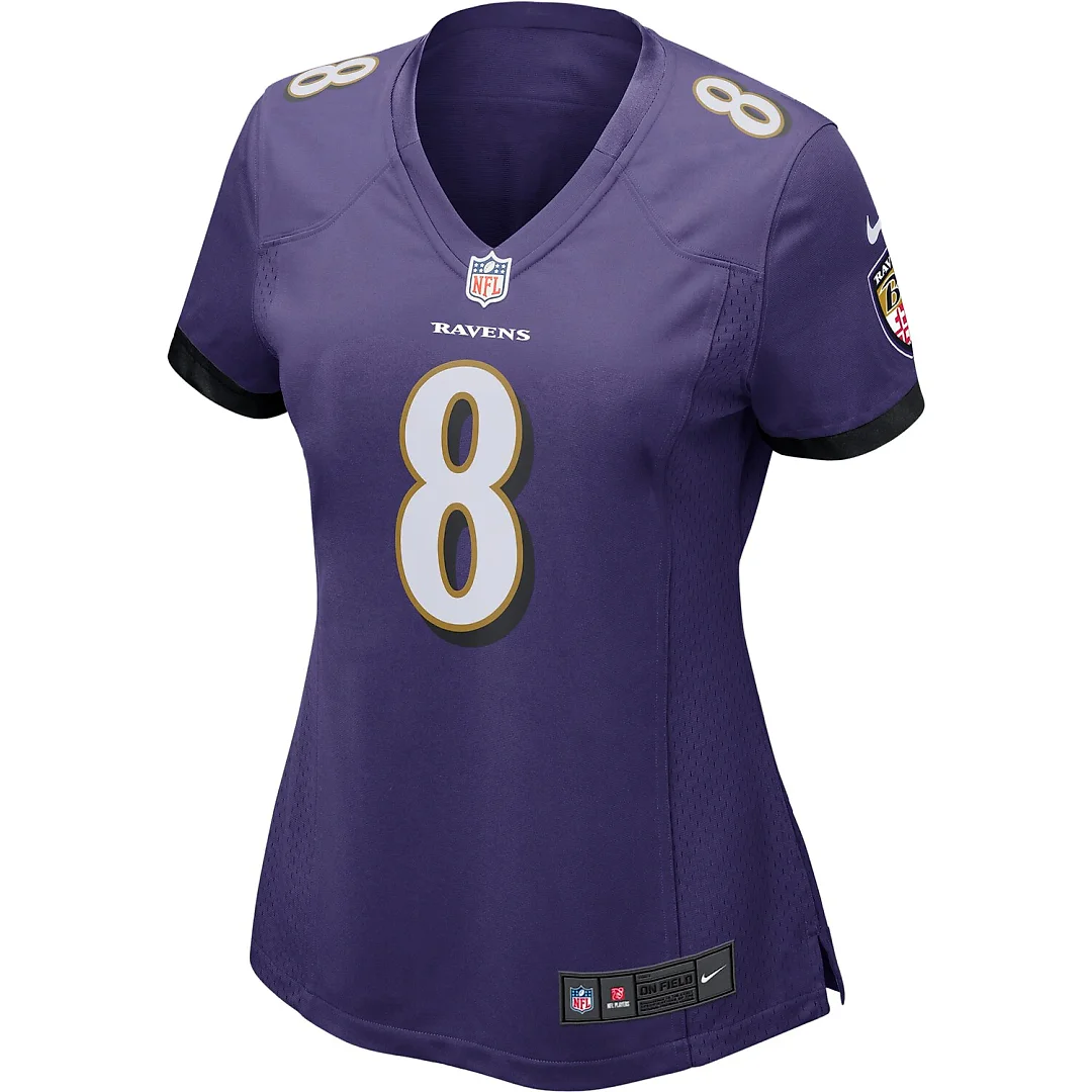 Zennovawear Lamar Jackson Baltimore Ravens Women's Game Jersey - Purple