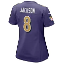 Zennovawear Lamar Jackson Baltimore Ravens Women's Alternate Game Player Jersey - Purple