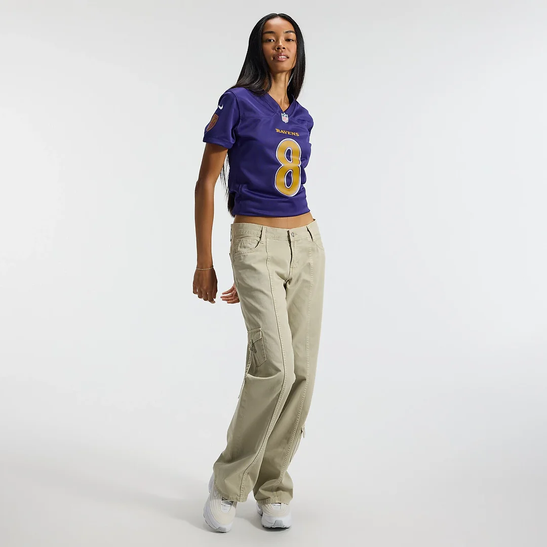 Zennovawear Lamar Jackson Baltimore Ravens Women's Alternate Game Jersey - Purple