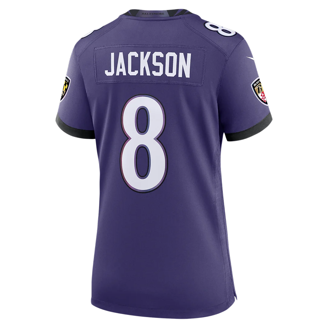 Zennovawear Lamar Jackson Baltimore Ravens Women's Team Game Jersey - Purple