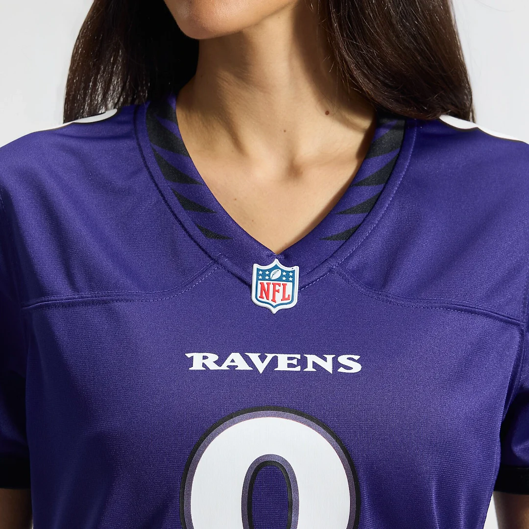 Zennovawear Lamar Jackson Baltimore Ravens Women's Team Game Jersey - Purple
